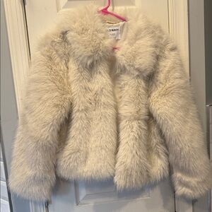 Old Navy Kids Fluffy Faux Fur Jacket - Cream